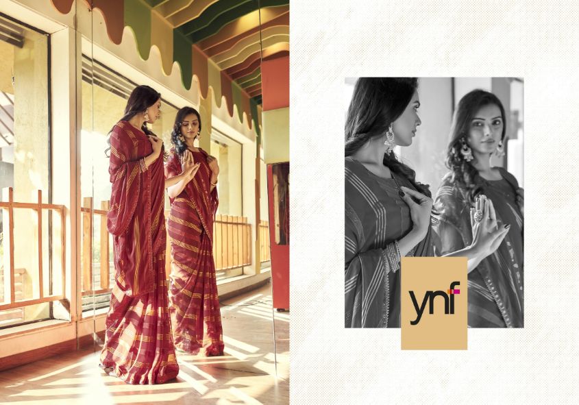 Ynf Aasras Ethnic Fancy Wear Viscos Lining Printed Saree Collection